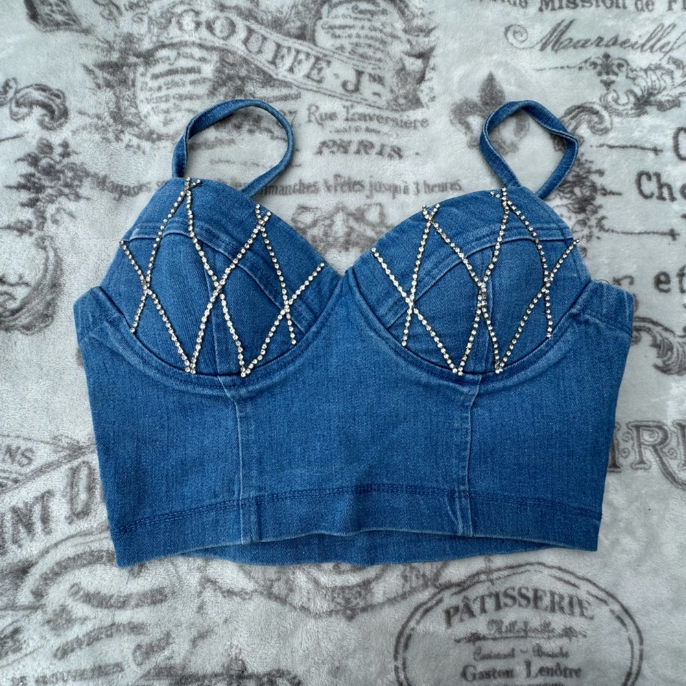 Stretchy Denim Crop